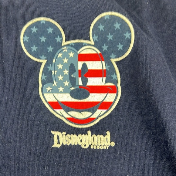 Disneyland Sz XS Spirit Jersey Tee American Flag USA Navy Unisex - Picture 3 of 11